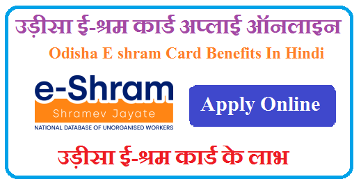 उड़ीसा ई-श्रम कार्ड अप्लाई ऑनलाइन 2024 Odisha E shram Card Benefits In Hindi